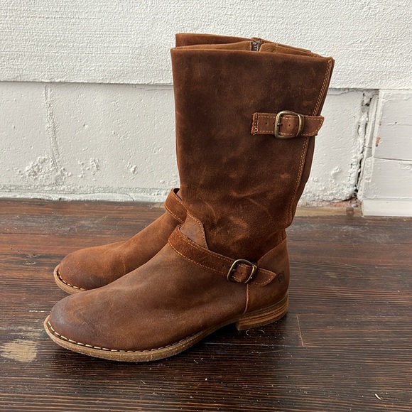 BORN Womens Delano Mid Calf Distressed Suede Rugged Boot US 9 - Picture 2 of 6